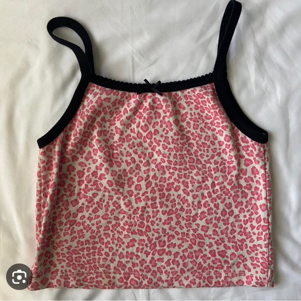 Brandy Melville Pink Cheetah Print Tank Top